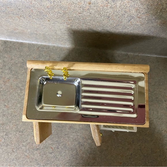 Dollhouse miniature kitchen sink - Picture 3 of 6